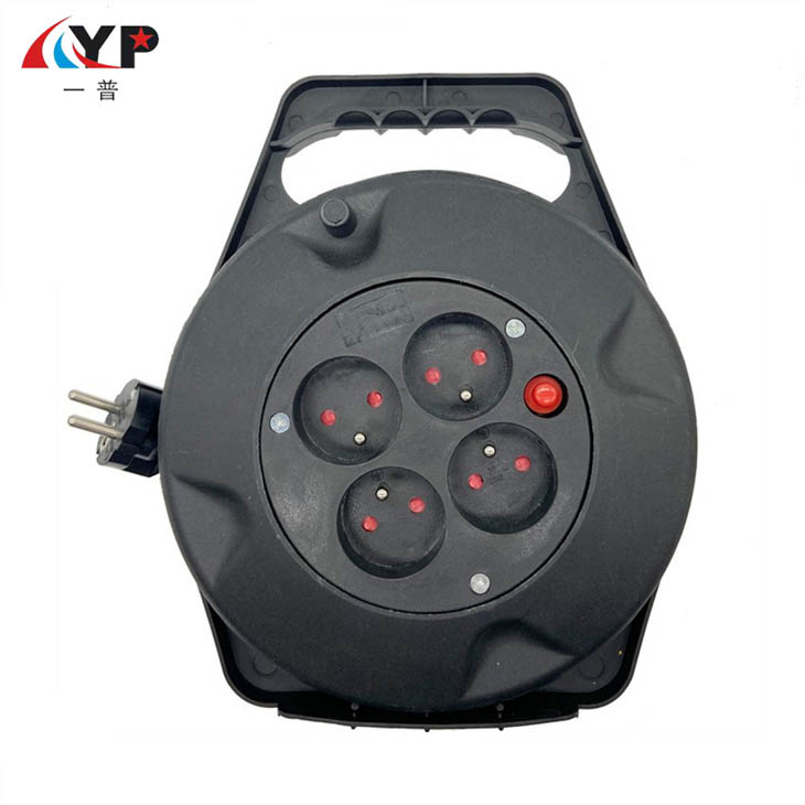 ປະເພດເອີຣົບ Retractable Reel Drum Electric Extension Automatic Cable Reel
